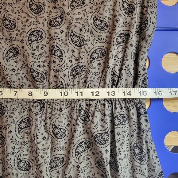 Cotton On Short Sleeve Paisley Print Casual Dress Green Black Size Small - Picture 5 of 16